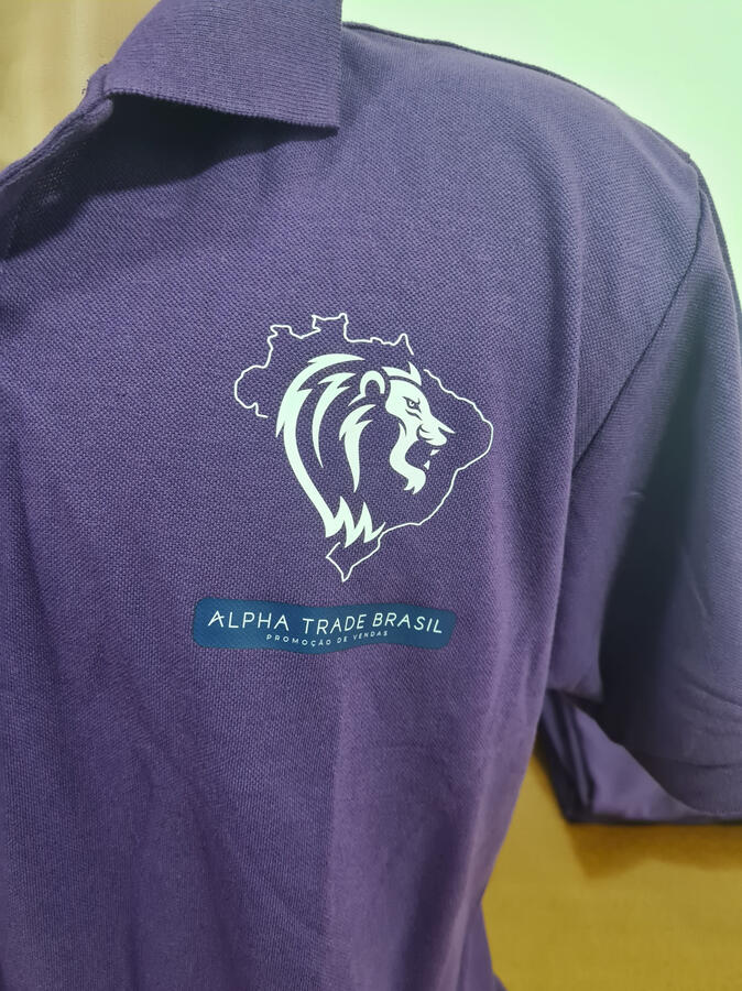 Camiseta Polo Piquet em DTF